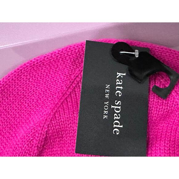 NWT Kate Spade winter hat and scarf set in hot pink! - Picture 9 of 12